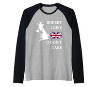 Rupert Lowe I Don't Care British Pride United Kingdom Proud Raglan Baseball Tee