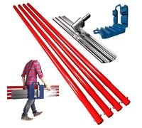 RUPERTOOL Concrete Bull Float Tools Kit, Aluminum Magnesium Alloy Float 48'' x 8 , for Concrete Finishing, with Carrying Plastic Tool Box and Belt