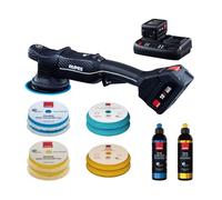 RUPES HLR15 BigFoot iBrid Random Orbital Polisher Basic Kit - Includes Dual Charger, 2 Batteries, D-A Series High Performance Polishing Pads & Compounds