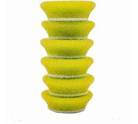 RUPES Orbital Foam Polishing pad for Car Sanding, Polishing & Waxing, Dual Action Polisher Pad, Car Cleaning Supplies for Compounding (Yellow, 34/40mm, 6 pcs, Fine)
