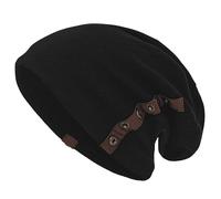 Ruphedy Slouchy Beanie for Men & Women Cotton Long Slouch Beanie Skull Cap Knit Hat (B020-Black)