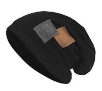 Ruphedy Slouchy Beanie for Men & Women Cotton Long Slouch Beanie Skull Cap Knit Hat (B418-Black)