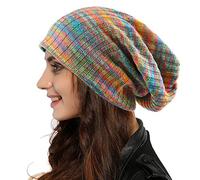 Ruphedy Women Slouchy Beanie Knit Hats Long Oversized Skull Cap for Winter B08w (309w-Blue/Confetti-A)