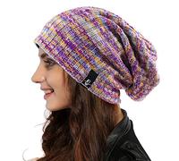 Ruphedy Women Slouchy Beanie Knit Hats Long Oversized Skull Cap for Winter B08w (309w-Purple/Multi-A)