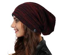 Ruphedy Women Slouchy Beanie Knit Hats Long Oversized Skull Cap for Winter B08w (B5001-Red-A)