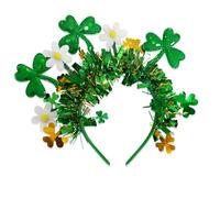 RUPOFUZA St. Patrick's Day Headbands, Green Tinsel Shamrock Hats Green Clover Headband Saint Patricks Day Irish Headwear Costume Accessories for Adults St Patricks Day Accessories