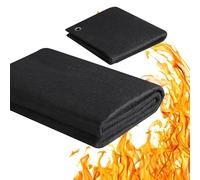 Rupse 2PCS Welding Blanket, Carbon fireproof Mat, Soldering Mat 36" x 20"/12.2" x 12.2" Heat Resistant Fabric 1800°F High Temperature Insulation for Grill Soldering Welders Plumbers