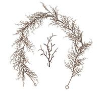 rupusiner Halloween Garland, 6FT Realistic Branch Garland, Hanging Plastic Willow Vine Twig Decor with Hole for Wall Bedroom Home Fireplace Mantle Decoration, Style2 Black Halloween