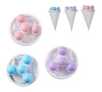 rupusiner Laundry Ball Floating Pet Fur Lint Hair Catcher Household Reusable Washing Machine Floating Lint Mesh Bag Hair Filter Net Pouch 3 Pieces (Blue+Purple+Pink)