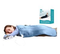Ruqiji 17''x33'' XXXL King Size Flannel Electric Heating Patches with 120 Minutes Auto Shut Off&6 Temperature Settings, Pain Relief for Back/Neck/Shoulders/Menstrual Pain/Leg Cramp(Light Blue)
