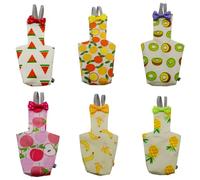 Ruqingg Bird Diaper 6Pcs 1.8x0.2x3.5 Inch Washable Reusable Bird Clothes with Waterproof Inner Layer and Adjustable Fasten Tape for Parakeet Budgie Canary