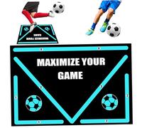 Ruqingg Soccer Training Mat 35x23.6 Inch Anti-Skid Rubber Football Training Mat Silent Football Mastery Portable Soccer Equipment for Kid Adult Improve Skill Lover