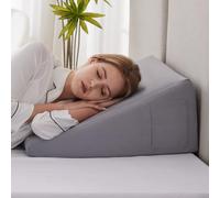 Ruqmuis Wedge Pillow for Sleeping, 12" Bed Wedges Pillow for Headboard, Triangle Incline Wedge for Acid Reflux, Pillows Wedge for Back Pain Relief, Elevated Leg Pillow After Surgery, Snoring, Velvet