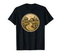 Rural Americana Barn Emblem Vintage Farm Badge Art T-Shirt