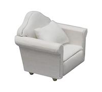 Rural Armchair Sofa Miniature Sofa & Throw Pillow Set Wooden Simulation Furniture Girls Favor Gift