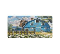 Rural Blue Valley Warehouse Desk Mat Anti-Slip Big Mousepad Keyboard Pad Mouse Mat for Computer Extended Mouse Pad for Gaming Desk Blotter Waterproof Writing Pads for Office and Home