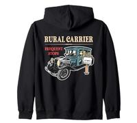 Rural Carrier Postal Worker Driver Vintage Mailman Postman Zip Hoodie