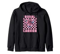 Rural Carrier Postal Worker Mail Carrier Mail Lady Girl Mom Zip Hoodie