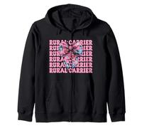 Rural Carrier Postal Worker Mail Carrier Mail Lady Girl Mom Zip Hoodie