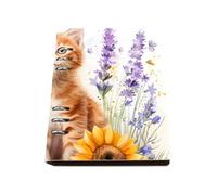 Rural Countryside Cat Notebook, Pu Leather Notebooks, Lined Paper Girls Notebook 180Pages/90Sheets, Notepads A5 for Home, Note Pads A5 for Work, College Essentials Journal Diary