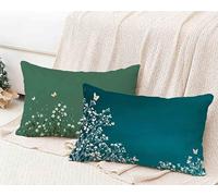 Rural Cushion Covers 30 x 60 cm Set of 2, Butterfly Rectangle Cushion Covers Waterproof Linen Sofa Cushions with Invisible Zipper Bedroom Accessories Decorative Pillows for Room Decor -lsy25012TM