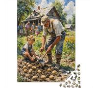 Rural Farm Life Scene 1000 Pc Eco-friendly Paper Jigsaw Puzzle Kids Beginners Fun Game Beautiful Decoration 70x50cm/1000pcs