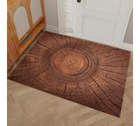 rural farmhouse Door Mat 40 x 60 cm - brown Old tree trunk pattern Machine Washable Mat Super Soft Non Slip Doormat Indoor Outdoor Water Absorbent Floor Mats