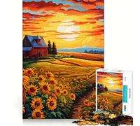 Rural Field Jigsaw Puzzles for Adults1000 Pieces Improve Memory Relax Mind Sharp Edge Art Collection Piece (38x52cm)