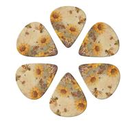 Rural Honey Bees Flowers Printed Guitar Picks Plectrum,Guitar accessories,6pcs 0.46mm