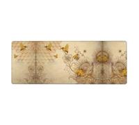 Rural Honey Bees Flowers Ultra Durable Desk Mat,Mouse Pad,Keyboard Pad,Office Desktop Essential for Work,Gaming&Learning