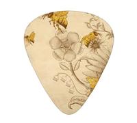 Rural Honey Bees Wildflowers Premium Bass Electric Guitar Picks,Guitar Plectrum For Unparalleled Musical Experience