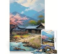 Rural Japanese Landscape 1000 Pieces Jigsaw Puzzles for Adults Memory Gain Calm Mind Design Assembly Creative Gift (38x26cm)