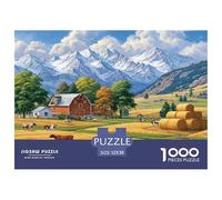 Rural Jigsaw Puzzles 1000 Pieces Fit Adults Or Families Together Village Educational Games Puzzle for The Whole for Women Home Decoration 100% Recvcled Cardboard 52x38cm/1000pcs