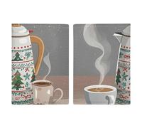 Rural Kitchen Coffee Passport Holder with Card And Ticket Slot, PU Leather Passport Case Easy Access, Travel Essentials Document Organizer Waterproof Travel Wallet for Men Women