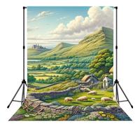 Rural-Landscape 5x7ft Photography Backdrop, Photo Background With Rod Pocket, Foldable Studio Backdrop For Birthday, Wedding, Party Decoration