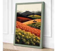 Rural Landscape Harmony Canvas Wall Art Print 24x16 Inch