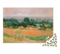 Rural Landscape Painting 1000 Piece Puzzles Beautiful View Hay Bale Farm Field Wall Decoration Educational Game Gifts Puzzles for Adults Jigsaw Puzzles for Adults 52x38cm/1000pcs
