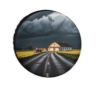 Rural Roads 32 Inch Oxford Tire Cover Replacement Travel Accessories Waterproof Dustproof Cover for RV Jeep SUV Camper