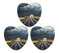 Rural Roads Car Air Freshener, 3 Pcs Love form Hanging Air Freshener Cards, Long Lasting Fragrance Scented Cards for Car, Home, Office Gray-style