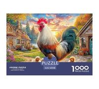 Rural Rooster SceneMaster-Level Jigsaw Puzzles for Adults Embark on A 1000-Piece Advanced And Challenging Puzzle Games Journey - Positioned As The Ultimate Gift Jigsaw Puzzles for Adults And Kids Age