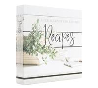 Rural Roots Mercantile Recipe Binder with Plastic Sleeves | 8.5x11 3-Ring Blank Cookbook Binder Organizer | Tan | Bridal Shower Gift | Family Heirloom