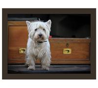 Rural Roots Westie Road Trip Faux Leather Lap Tray