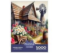 Rural Scenery 1000 Pieces Jigsaws for Adults Art Colorful DIY Craft Beautiful Home Decoration Uncover The Puzzle 38x26cm/1000pcs