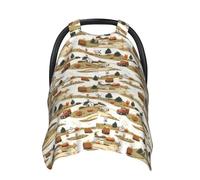 Rural Scenery Print Baby Car Seat Covers, Breathable Nursing Cover Breastfeeding Cover, Stroller Covers, Multi-use Infant Carseat Canopy, Baby Boys Girls Newborn Essentials