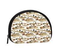 Rural Scenery Print Coin Purse - Mini Coin Purses for Women, Cute Small Change Purse Coins Pouch