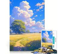 Rural Sky Blossoms Jigsaw Puzzle 1000 Piece for Adults Intellect Toy Soothing Fun Precise Cut (38x26cm)