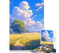 Rural Sky Blossoms Jigsaw Puzzles 1000 Pieces for Adults Strengthen Recall Calm Mind Quality Edge Warm Surprise (38x52cm)