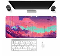 Rural Street Large Gaming Mouse Pad, 900x400x2mm Extended gaming mouse mat XXL improved Precision and Speed Mousemat with Stitched Edges, Desk Mat for Keyboard and Mouses