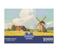 Rural Town 1000 Pieces Puzzles Games Challenge Toy Scenery Home Decoration Family Fun Adults Gifts 38x26cm/1000pcs