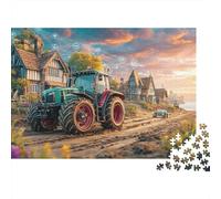 Rural Tractor Scene 1,000 Piece Digital Farm Technology Styleplastic 3D Puzzle for The Whole Family Durable Interlocking Thick Pieces Family Activity 70x50cm/1000pcs